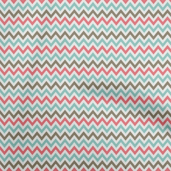 oneOone Cotton Jersey Pink Fabric Chevron Fabric For Sewing Printed Craft Fabric By The Yard 58 Inch Wide