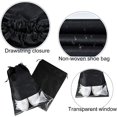 thumbnail image 3 of 6 uds bolsas de zapatos de viaje, bolsas de almacenamiento de zapatos con cordón para embalaje, bolsa de polvo negra, cubierta de zapatos de viaje transparente para el hogar, 3 of 5