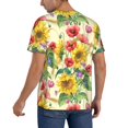 thumbnail image 2 of Fotbe Sunflower Cornflower Poppy Baseball Jersey Shirt for Men and Women, Casual Short Sleeves Button Down T-Shirt-X-Large, 2 of 9