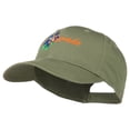 thumbnail image 2 of USA State Colorado Columbine Embroidered Low Profile Cotton Cap - Olive OSFM, 2 of 5
