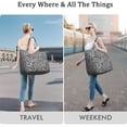 thumbnail image 5 of 22 Inch Oversized Travel Bag Lightweight Canvas Weekender Duffel with Multi Pockets, Animal Print, 5 of 5