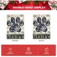 thumbnail image 6 of SM-XLHN Snowflake Paw Print Winter House Flag 28x40 Inch Double Sided Outside, Buffalo Plaid Welcome Seasonal Yard Outdoor Decorative Flag, 6 of 6