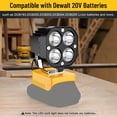 thumbnail image 4 of Kzreect LED Work Light Compatible with Dewalt 20V Battery, 40W 6000LM Flashlight, 120° Adjustable with Low Voltage Protection, 4 of 7