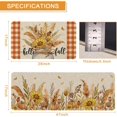 thumbnail image 3 of Hello Fall Kitchen Rugs and Mats Set of 2, Fall Pumpkin Floral Kitchen Mat, Seasonal Washable Non-Slip Floor Mats for Fall Autumn Thanksgiving Day Kitchen Decor - 17x29 and 17x47 Inch, 3 of 6