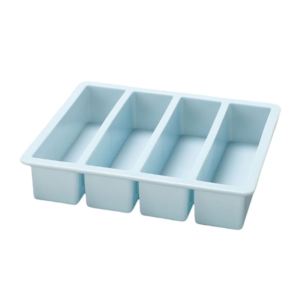 Molde de silicona para cubitos de hielo Billuyoard forma rectangular azul