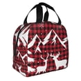 thumbnail image 2 of Balery Christmas Buffalo Plaid Bolsa de Almuerzo Aislada – Caja de Almuerzo con Papel de Aluminio Grueso, Mantiene la Comida Fresca por 4 Horas, 2 of 8