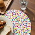 thumbnail image 3 of Colorful Polka Dot Round 13 Inch Placemats Set of 4, Watercolor Rainbow Polka Dots HeatResistant Non Slip Place Mats for Dining Table, Wipeable Braided Kitchen Table Mats for Housewarming, 3 of 9