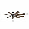 thumbnail image 3 of 85" Kichler Gentry Distressed Black LED Ceiling Fan, 3 of 6