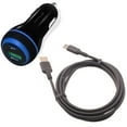 thumbnail image 1 of Quick Car Charger for Motorola Razr+ (2023) Phone - 43W 2-Port USB Cable Type-C PD Power Adapter DC Socket for Motorola Razr Plus (2023), 1 of 6