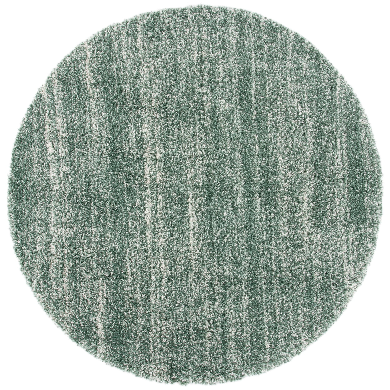 SAFAVIEH Hudson Shag Jaden Striped Area Rug, Green/Ivory, 5'3" x 7'6"