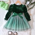 thumbnail image 2 of LNMQLPDBS Tulle Gown Girls Dresses Size 10-12 Red Dress for Girls Baby Christmas Clothes 4t Winter Clothes Girl Kids Christmas Size 6 Girls Clothes, Green 7-8 Years, 2 of 5