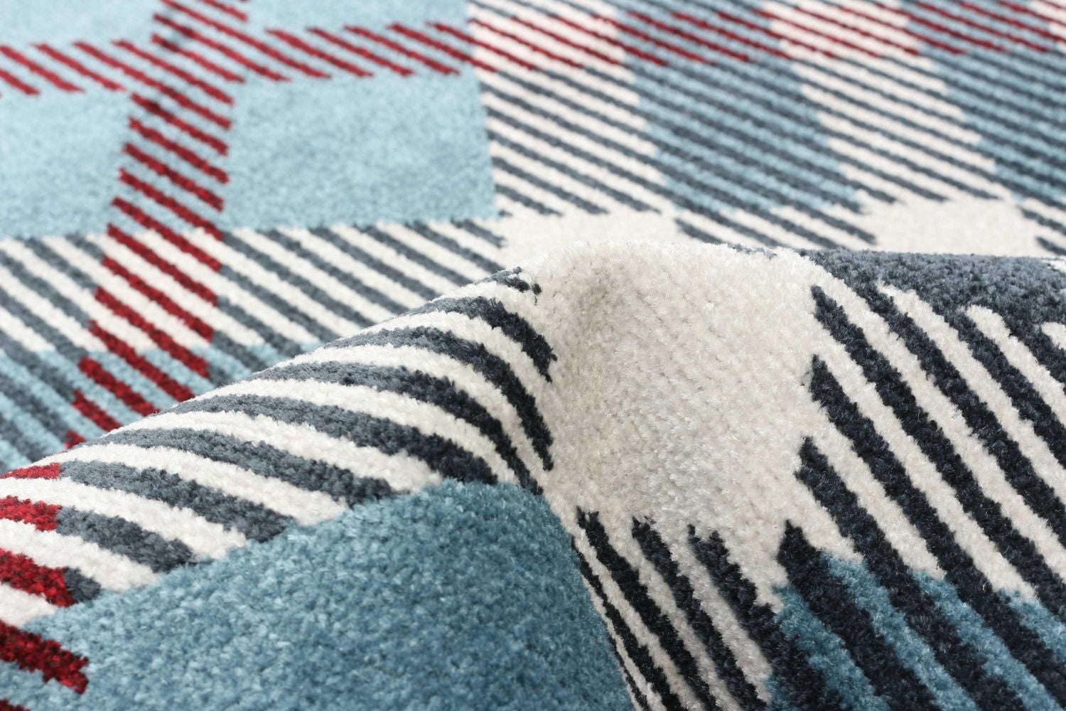 Tapis Lavable ECARPET à Carreaux pour Chambre, Salon, Chambre d'Enfant