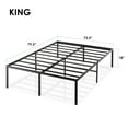 thumbnail image 3 of Best Price Mattress 18" Metal Platform Bed Frame, Heavy-Duty Steel Slats, Black, King, 3 of 10