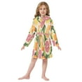 thumbnail image 6 of FORMRS Niños Bathrobe Unisex Hooded Robe Soft Plush Pajamas Sleepwear, Size 7-9T, Citrus Leaves, 6 of 7