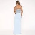 thumbnail image 3 of Women's Sexy Halter Neck Backless Satin Maxi Dress High Split Graduation Evening Gown, 3 of 5