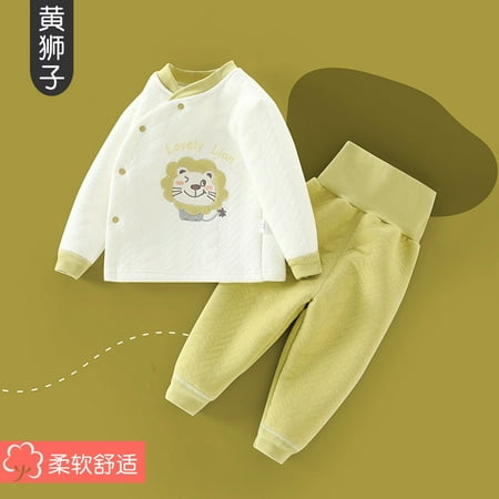 

QWZNDZGR Baby Warm Split Suit For Men And Women Baby Clothes For Spring And Autumn Children s Pajamas With Cotton At The Bottom