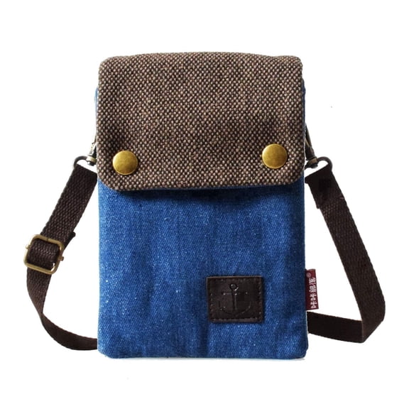 KXF Small Canvas Crossbody Bags Women Canvas Cellphone Purse Coin Pouch Wallet Wristlet Clutch