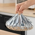 thumbnail image 7 of Pop-Ups Tin Foil Food Insulation Cover - 50/200pcs, Thermal and Reusable Washable, Large Aluminum Foil for Kitchen, Elastic Food Storage Covers for Various Plate Sizes and Shapes (100pcs), 7 of 7