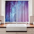 thumbnail image 2 of Ambesonne Purple Storm Kitchen Curtains, Wavy Smoke Backdrop, 55"x39", Pale Sky Blue and Quartz, 2 of 3