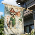 thumbnail image 3 of Hello Winter Vintage Schnauzer Enjoys Snowy Day with Snowman House Flag 28x40in Double Sided Miniature Schnauzer Dog Lover Outdoor Decor - 12019, 3 of 5