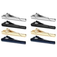 thumbnail image 1 of 8Pcs Tie Clips for Men Tie Bar Clip Set for Regular Ties Necktie Wedding Business Clips, 1 of 6