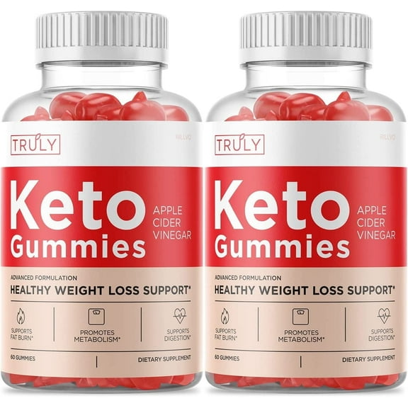 2 Pack Truly Ketos Gummies, Truly Ketos ACV Gummies 120 Gummies