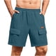 thumbnail image 1 of Ceisia Men's Ribbed Cargo Shorts | Elastic Waist Loose Fit Casual Workwear Shorts (Multiple Solid Colors) Gifts, 1 of 6