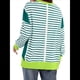 thumbnail image 4 of Sudadera Informal de Larga con Cuello Redondo y Rayas de Color Block para Mujer. Verde XL, 4 of 5