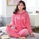 thumbnail image 4 of Conjuntos de pijamas de franela para mujer, ropa de dormir gruesa, cálida, de animales, Otoño e Invierno, 4 of 4