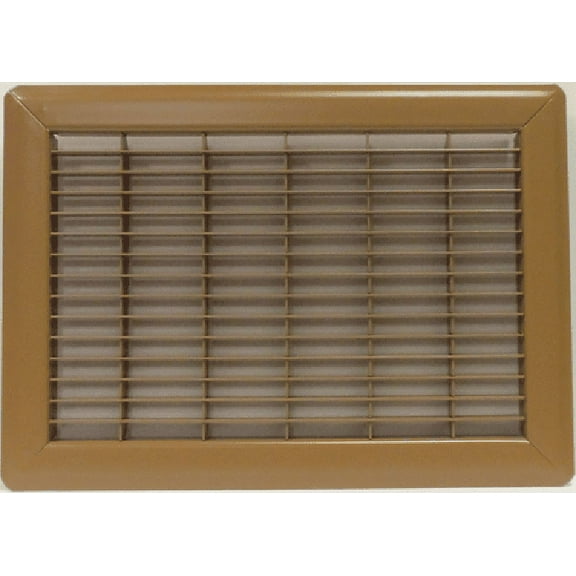 8in x 16in Imperial Brown Heavy Gauge Steel Floor Grille - Heating and Cooling Air Vent