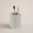 thumbnail image 6 of Square Resin Stone Effect Bath Tumbler Cup Toothbrush Holder Gray, 6 of 7
