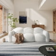 thumbnail image 3 of The Magic Home 90" Modern Cloud Couch for Living Room, Boucle LoveSeat 3 Seater Sofa, Plush Floor Sofa Couch for Bedroom, Apartment, Small Space (Beige Couch, No Assembly Required), 3 of 13