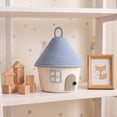 thumbnail image 4 of Woven Storage Basket with Lid, Cute House Basket, House Shape Woven Storage Basket, Sundries Container, for Bedroom and Living Room, 4 of 5