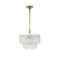 thumbnail image 6 of Elegant Lighting Emilia 4-Light Metal & Glass Chandelier in Satin Gold/Clear, 6 of 11