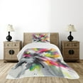 thumbnail image 3 of Ambesonne Colorful Quilted Bedspread Set 2 Pcs, Contemporary Jumble Tones, Twin Size, Pale Grey Multicolor, 3 of 4