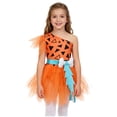 thumbnail image 2 of iiniim Kids Girls One Shoulder Dance Dress for Carnival Birthday Party Orange 16, 2 of 7