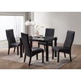 thumbnail image 5 of Pilaster Designs Eugene 18" Faux Leather Dining Chairs in Black (Set of 2), 5 of 5