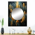 thumbnail image 1 of Designart "Geometric Arches In Black And Gold" Abstract Shapes Mirror Wall Decor - Modern Gold Abstract Mirror Wall Art For Bathroom - 32" x 24" Inch, 1 of 5