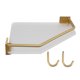thumbnail image 5 of Estante Flotante De Esquina De Acrílico, Estante De Almacenamiento De Cocina Dorado Montado En La Pared, Estante De Esquina Impermeable, Estantes Flotantes De Esquina Para, 5 of 7