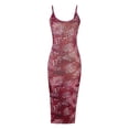 thumbnail image 4 of Vestido de Verano para las Mujeres, Vestido Largo Delgado Cuello Redondo sin Mangas de Impresión de Leopardo Sexy Hecho de Poliéster Ligero, Vestido Sexy para las Mujeres, 4 of 5