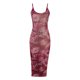thumbnail image 4 of Vestido de Verano para las Mujeres, Vestido Largo Delgado Cuello Redondo sin Mangas de Impresión de Leopardo Sexy Hecho de Poliéster Ligero, Vestido Sexy para las Mujeres, 4 of 5