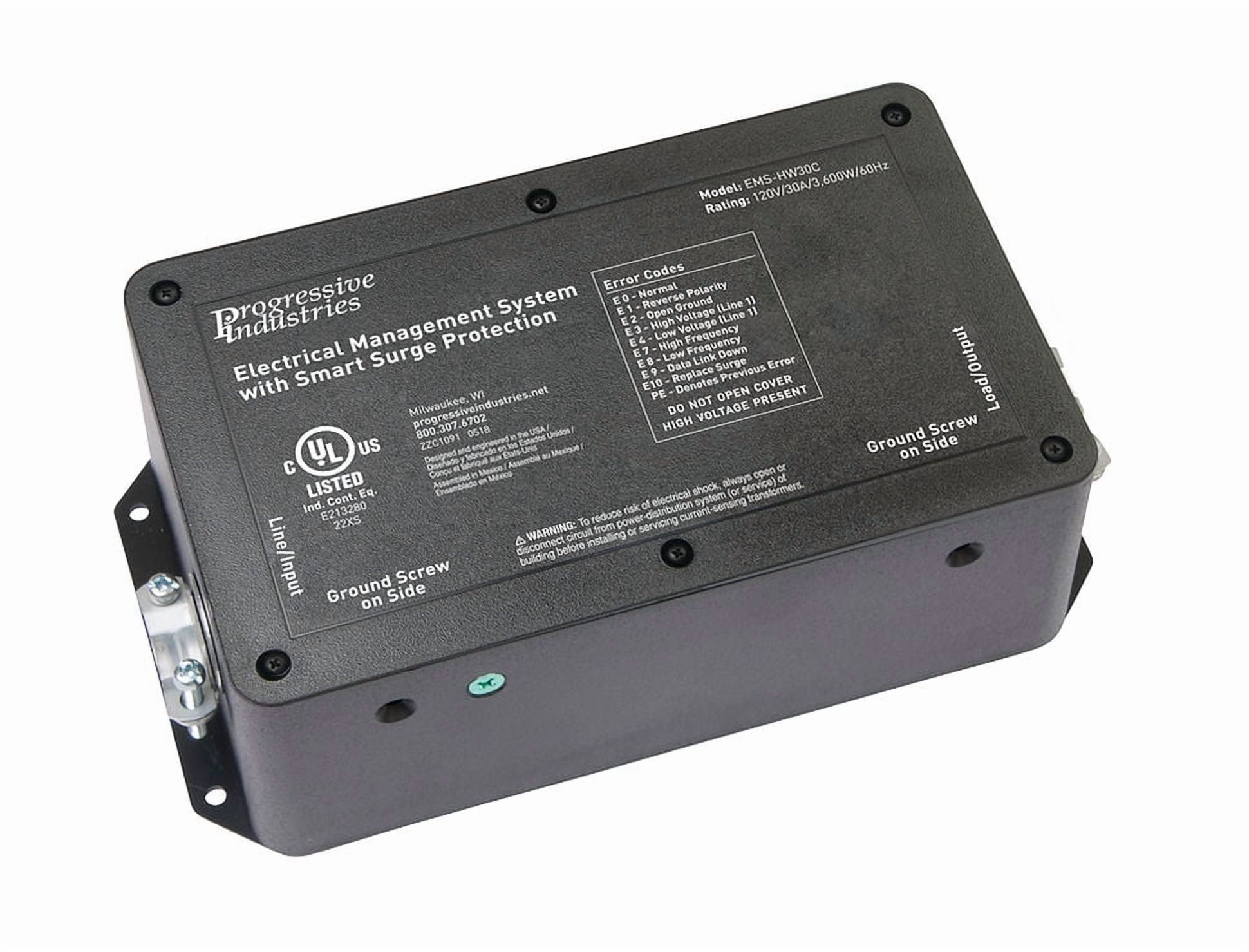 Progressive Industries EMS-HW30C Hardwired RV Electrical Management System Surge Protector With Remote Display, 30 Amp