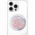 thumbnail image 1 of wonima02 Universal Cell Phone Stand Compatible with for Phone Grip Holder, 360° Rotation-Transparent Magnetic Sparkling Starlight Drops colloidal Powder (Gradient Pink), 1 of 1
