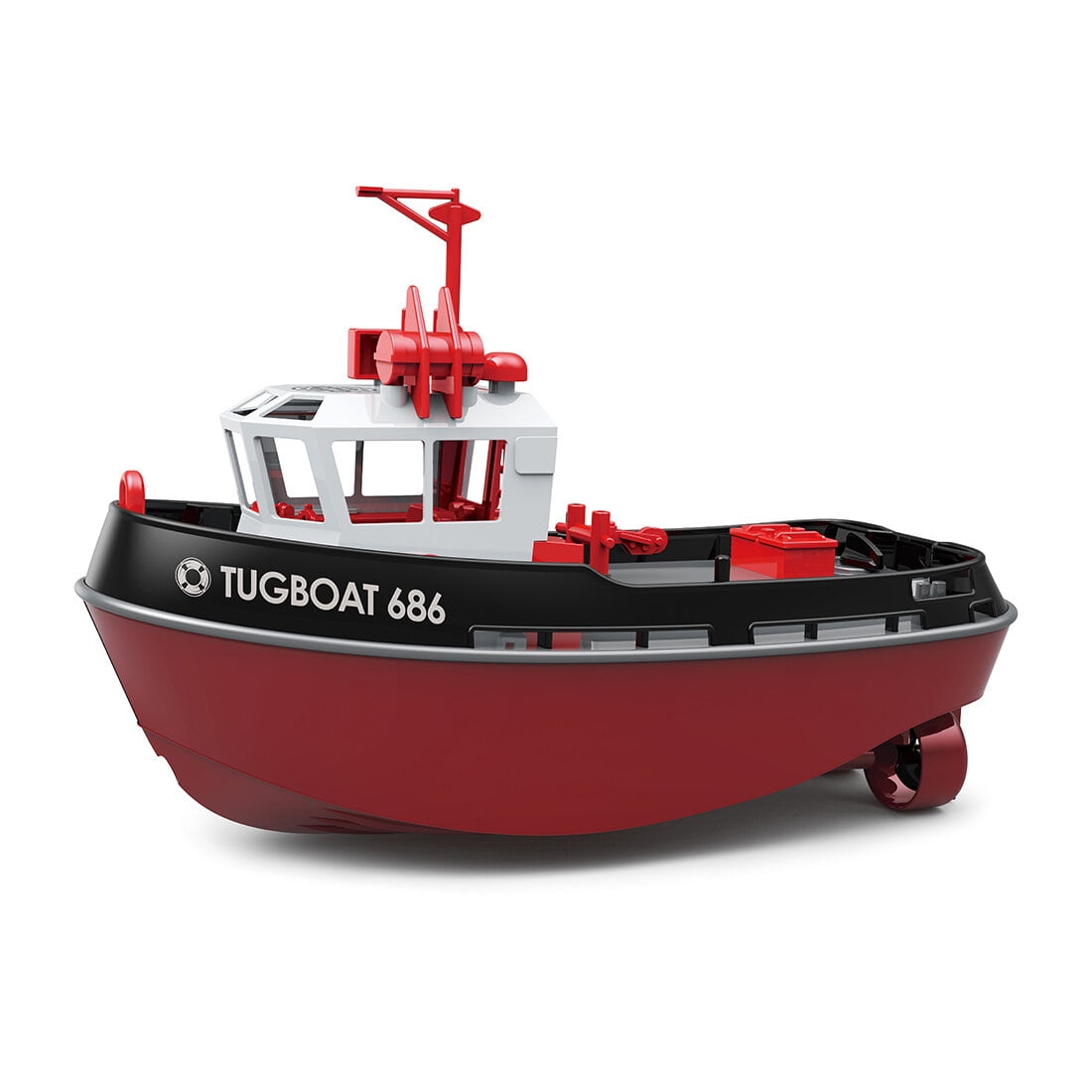 1/72 Scale RC Boat with High Speed, 2.4Ghz Waterproof Electric Remote Control Tugboat Model, Long Endurance RC Turbo Jet Boat Toy Gift for Enthusiasts