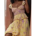 thumbnail image 2 of Sunloudy Vestido estampado floral bohemio para mujer, vestido maxi con mangas abullonadas, vestidos de verano para novia Sunloudy moda, 2 of 5