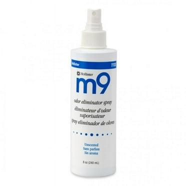 Hollister m9 Odor Eliminator Spray, Unscented, 8 ounce Pump Spray Bottle, 1 Count