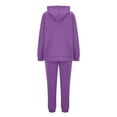 thumbnail image 3 of VBVC No Boundaries Women's 2 Piece Y2k Drawstring Matching Set,Ladies Lightweigh Pullover and Jogger Sweatsuit,Womens Plus Size Workout Tracksuit Set,Purple,Size L, 3 of 6