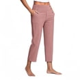thumbnail image 5 of COMVALUE Pants for Women Stretch Cropped Summer Casual Capris Office Work Slacks Yoga Dress Pant Pants (Pink, XL), 5 of 9