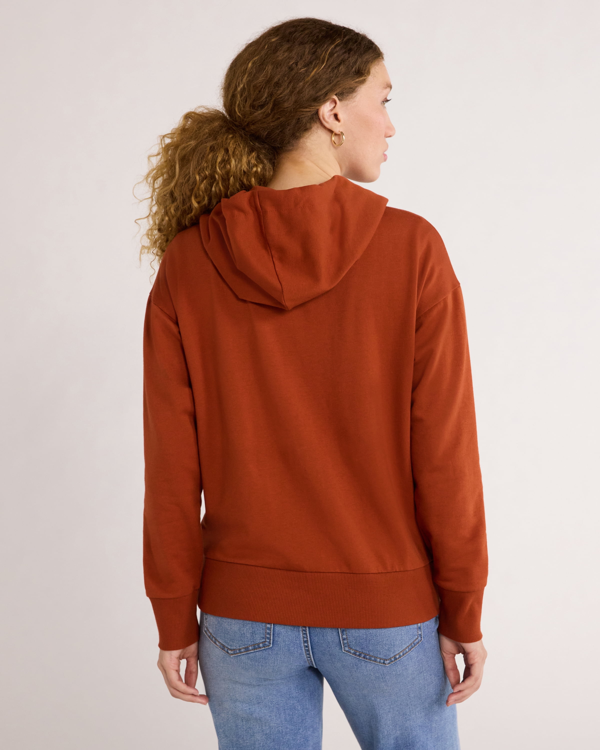 Time and Tru Women's and Women's Plus Zip Up Fleece Jacket with Hood, Sizes XS-4X