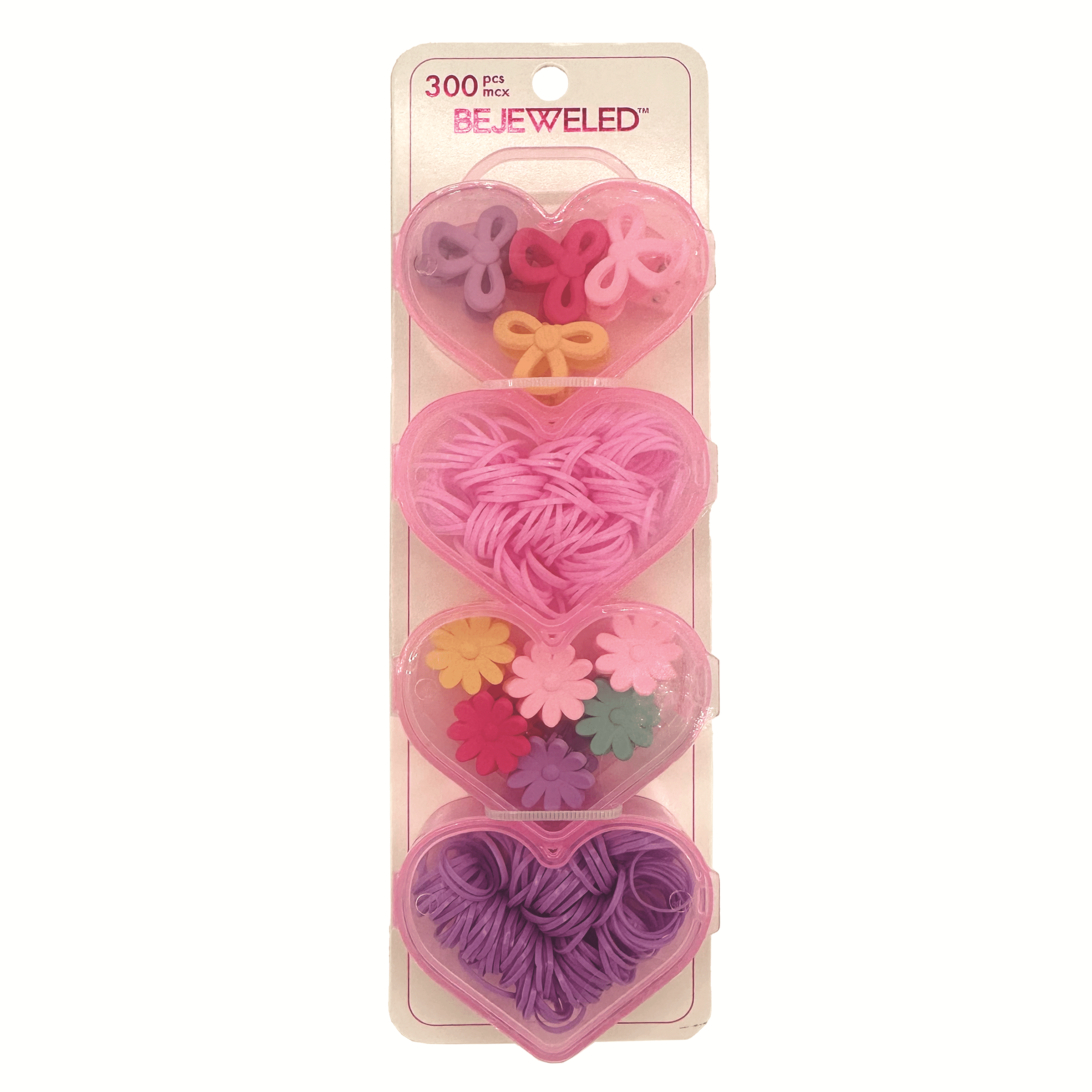 Bejeweled Value Pack Mini Claw Clips and Elastics in Reusable Case